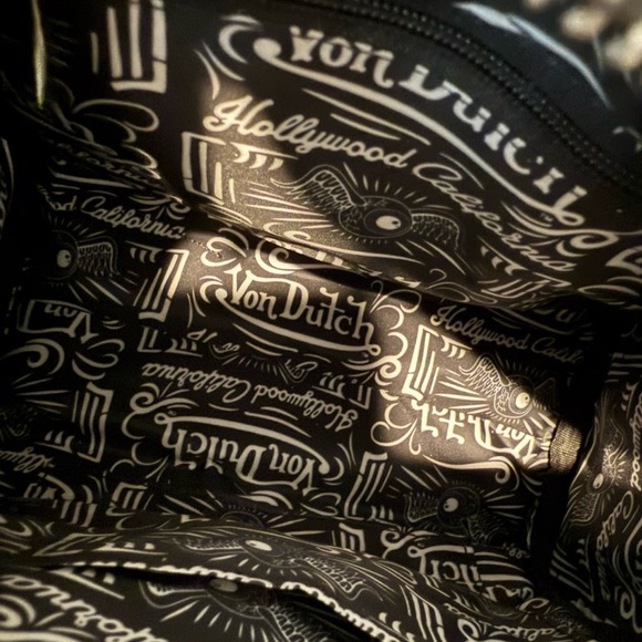 Von Dutch Black Reflective Bag - Picture 3 of 5